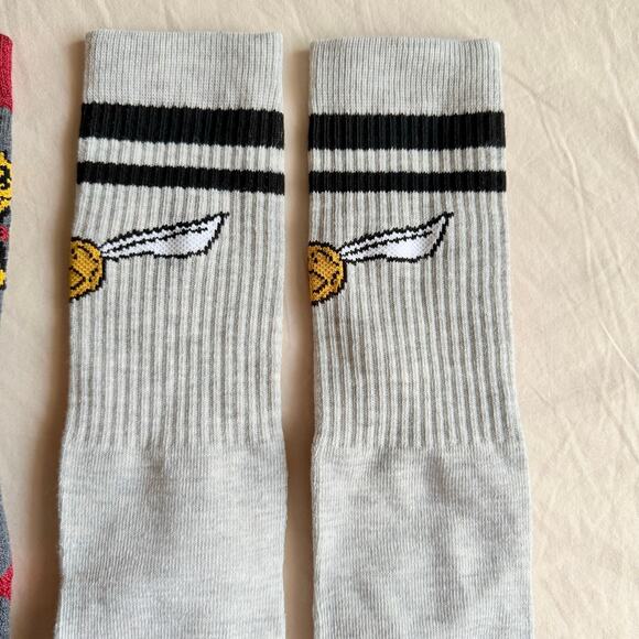Harry Potter NWOT Two Pairs Socks Gray Black Red House Animal  Golden Snitch - Picture 5 of 10